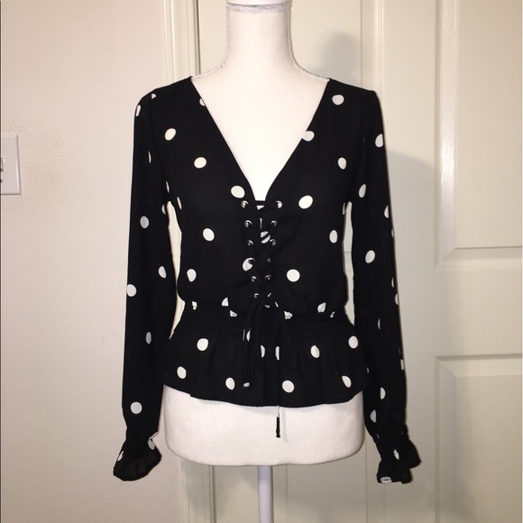 H&M Tops - Divided H&M Polka Dot Blouse